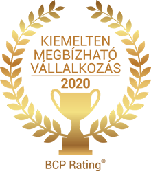 BCP Rating — Kiemelten Megbízható Vállalkozás jelvény, 2020